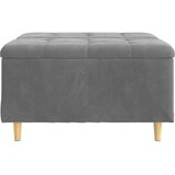  Shranjevalna tabureta Temno siva 80 x 80 x 45 cm Žamet, (5000208401) | Shoptok.si