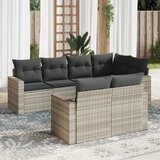vidaXL 7-dijelni set vrtnih sofa svjetlosivi od poliratana Cijene