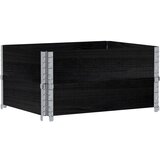 Maison Chic Vrtno korito - Greda - Cvetlični Lonec črno 80x60 cm trdna borovina, (21790643) Cene