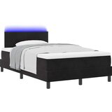  LED Box Spring Krevet s LED trakama Crna 120 x 190 cm Baršun | shoptok.hr