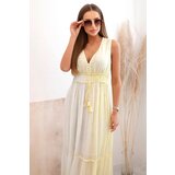 Kesi Włoski Women's viscose dress with sequins kiwi | shoptok.hr