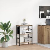 vidaXL Knjižna polica Umetni hrast 60 x 29,5 x 81 cm Konstruiran les | Shoptok.si