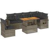 vidaXL 7-dijelni set vrtnih sofa sivi od poliratana | shoptok.hr