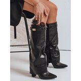 DStreet Kozaki z szeroką cholewką czarne | Shoptok.si
