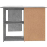  Kutni radni stol siva boja betona 145 x 100 x 76 cm od iverice | shoptok.hr
