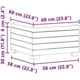  Vrtni otoman Čvrsto drvo akacije Smeđa | shoptok.hr