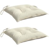  Jastuci za stolice 2 kom krem bijeli 40x40x7 cm tkanina Oxford | shoptok.hr