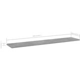 vidaXL Dodatne police za omaro 4 kosi betonsko sive 100x20x1,5 cm | Shoptok.si