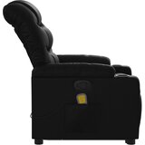  Masažni naslonjač na podizanje od umjetne kože crni | shoptok.hr