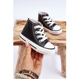 Boto Children's Leather High Sneakers Black and white Marney | ePonuda.com