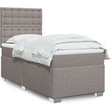 vidaXL Box spring postelja z vzmetnico taupe 90x190 cm blago | Shoptok.si