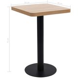 Bistro stol svjetlosmeđi 50 x 50 cm MDF | Shoptok.si