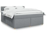 vidaXL Krevet s oprugama i madracem svjetlosivi 180x200 cm od tkanine | shoptok.hr