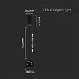  LED luster na sajli, dodirni LED/8,5W/230V 3000K crna | Eponuda.com