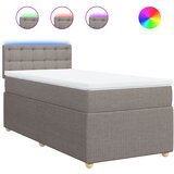 Maison Chic Box spring postelja - Vzmetna postelja z vzmetnico taupe 80x200 cm blago SL16815, (21882369) | Shoptok.si