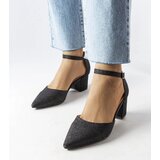 Gemre Black low block heel pumps Sttele | ePonuda.com