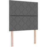  LED glava kreveta Sivi 90 cm tkanina - Tamno siva 90 cm Visoki uzglavlje | shoptok.hr