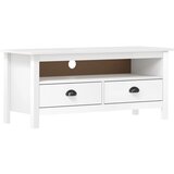  TV omarica Hill Range bela 110x40x47 cm trdna borovina | Shoptok.si