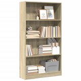  Regal za knjige boja hrasta 80x24x143 cm od konstruiranog drva | shoptok.hr