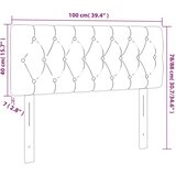  LED uzglavlje ružičasto 100x7x78/88 cm baršunasto | shoptok.hr