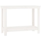 vidaXL Delovna miza bela 110x50x80 cm trdna borovina, (20751373) Cene