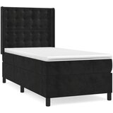 vidaXL Box spring krevet s madracem crni 80 x 200 cm baršunasti | shoptok.hr