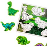  Drvena slagalica s dvodjelnim dinosaurima - 12 elemenata | shoptok.hr