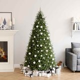  120-dijelni set božićnih kuglica s vrhom 300 LED bijelo-sive | Eponuda.com