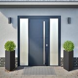  Vrtne sadilice 2 kom crna trokutasta 40x34,5x75 cm čelične | Eponuda.com