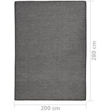  tepih ravnog tkanja 200 x 280 cm sivi | Eponuda.com