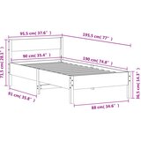 Okvir kreveta bez madraca voštano smeđi 90 x 190 cm od borovine | shoptok.hr