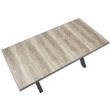 Bessagi Garden Vrtna Miza Fleur, Temno Siva, Barva Hrasta, 180x90 Cm | Shoptok.si