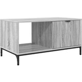 vidaXL Klubska miza Siva sonoma 90 x 49 x 46 cm Konstruiran les | Shoptok.si