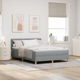 vidaXL vzmetnica z box springom z vzmetnico svetlo siva 140x200 cm tkanina Cene