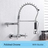 rozin Kuhinjska pipa, dvojni ročaji, stenska, kromirana z zaponko, (5000140129) | Shoptok.si