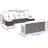  10-dijelni set vrtnih sofa s jastucima crni od poliratana | shoptok.hr