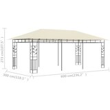  Sjenica s mrežom protiv komaraca 6 x 3 x 2,73 m krem | shoptok.hr