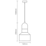  Luster na kablu TERRAZZO 1xE27/60W/230V prečnik 12 cm siva | Eponuda.com