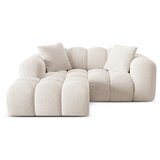 Cosmopolitan Design Krem kutna garnitura od šenila (s lijevim kutom/s ležaljkom) Treno – | shoptok.hr