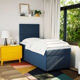 vidaXL Box spring postelja z vzmetnico modra 80x200 cm blago | Shoptok.si