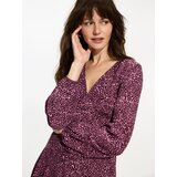 Reserved Viskozna haljina s uzorkom - boja kestena | shoptok.hr