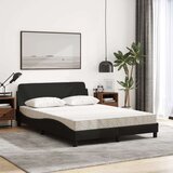 vidaXL krevet s madracem crni 140 x 190 cm od tkanine | shoptok.hr