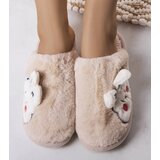 Gemre Beige Soft Half Bunny Slippers | shoptok.hr