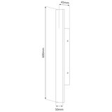  LED spoljašnje zidno svetlo WOW LED/11W/230V 3000/4000/6000K 60 cm IP54 crno | Eponuda.com