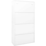 vidaXL Pisarniška omara z drsnimi vrati bela 90x40x180 cm jeklo | Shoptok.si