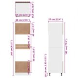 Ormarić za mikrovalnu pećnicu boja hrasta 60x57x207 cm drveni | shoptok.hr