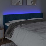  LED uzglavlje tamnoplavo 163x16x78/88 cm baršunasto | shoptok.hr