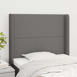  Uzglavlje s ušima tamnosivo 103x16x118/128 cm od tkanine Cijene