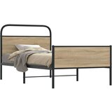  Posteljni okvir brez vzmetnice 100x190 cm sonoma hrast inž. les, (21610327) Cene