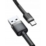Baseus Kabel USB A-C 1m 3A Cafule siv+črn CATKLF-BG1 Cene